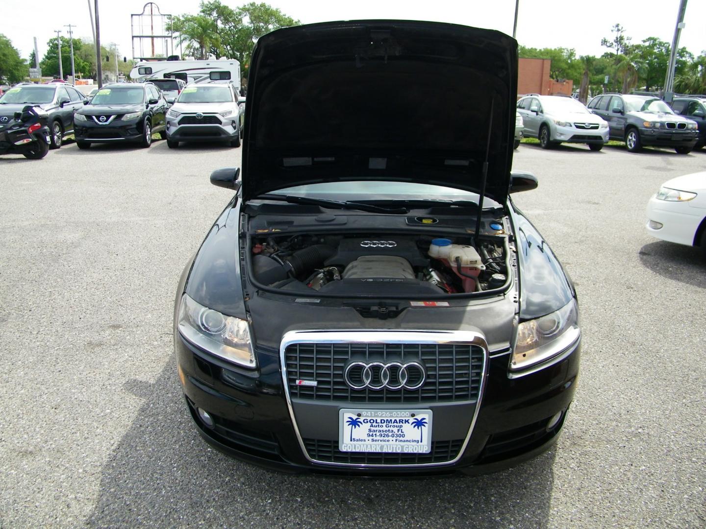 2008 Black /Saddle Audi A6 3.2 with Tiptronic (WAUDH74F18N) with an 3.1L V6 DOHC 24V engine, 6-Speed Automatic Overdrive transmission, located at 4000 Bee Ridge Road, Sarasota, FL, 34233, (941) 926-0300, 27.298664, -82.489151 - Photo#8